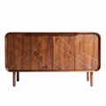 Eiken houten dressoir met vierdeuren en een afmeting van 100 x 40 x 75cm