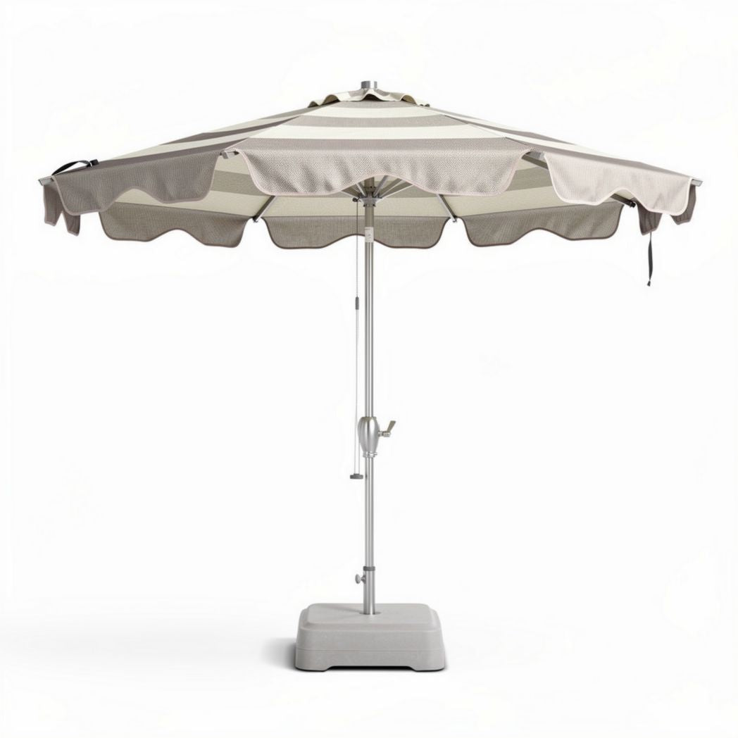 Parasoll voor buitengebruik met alu stok en doek van polyester 250 x 250 x 250cm beige